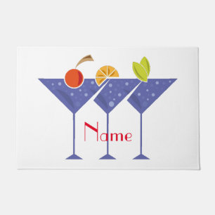 3 Martini Cocktails Thunder_Cove Doormat