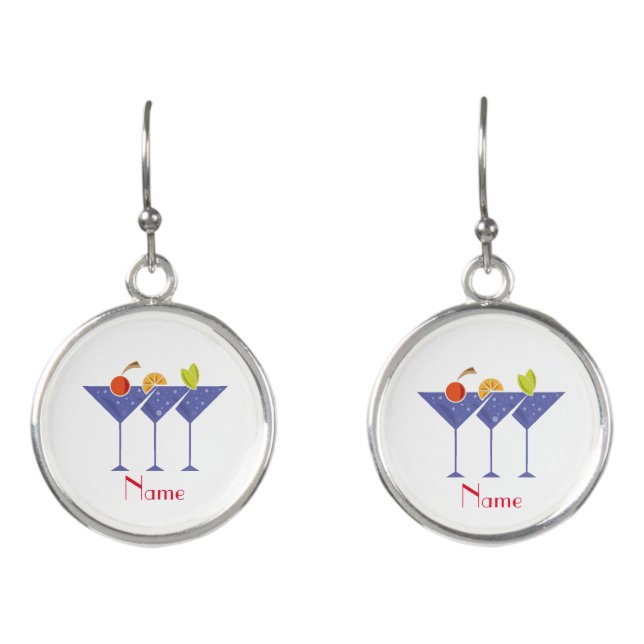 3 Martini Cocktails Thunder_Cove Earrings (Front)