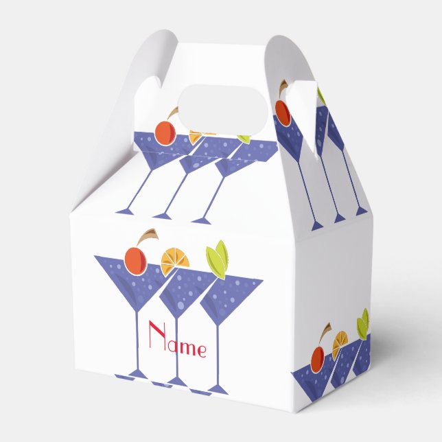 3 Martini Cocktails Thunder_Cove  Favor Boxes (Front Side)