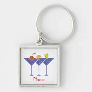 3 Martini Cocktails Thunder_Cove Keychain