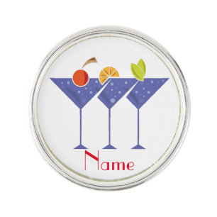 3 Martini Cocktails Thunder_Cove Lapel Pin