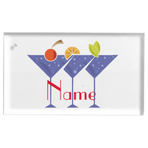 3 Martini Cocktails Thunder_Cove Place Card Holder