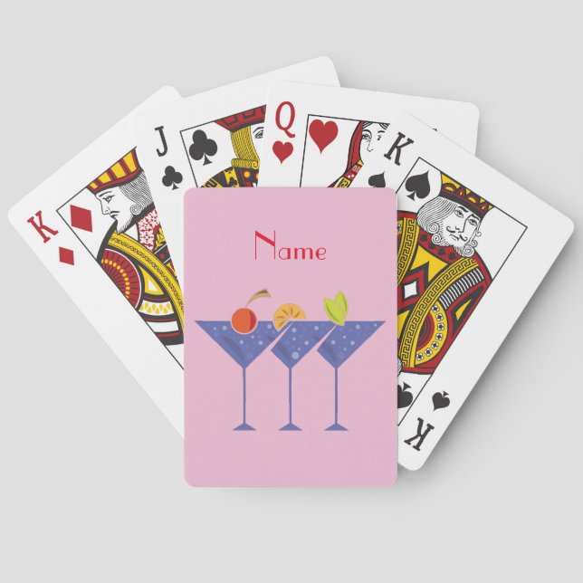 3 Martini Cocktails Thunder_Cove  Poker Cards (Back)