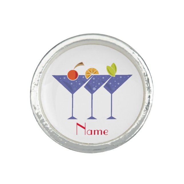 3 Martini Cocktails Thunder_Cove Ring (Front)