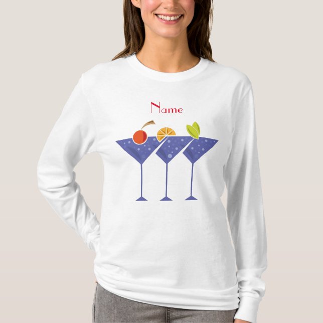 3 Martini Cocktails Thunder_Cove T-Shirt (Front)