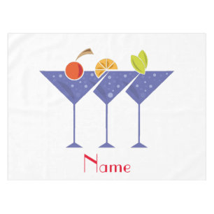 3 Martini Cocktails Thunder_Cove Tablecloth