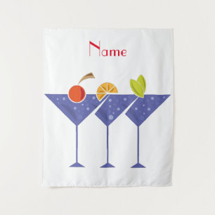 3 Martini Cocktails Thunder_Cove Tapestry