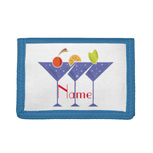 3 Martini Cocktails Thunder_Cove Trifold Wallet