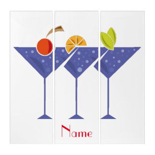 3 Martini Cocktails Thunder_Cove  Triptych