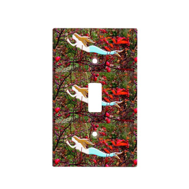 3 mermaids swimming light switch cover (Front)