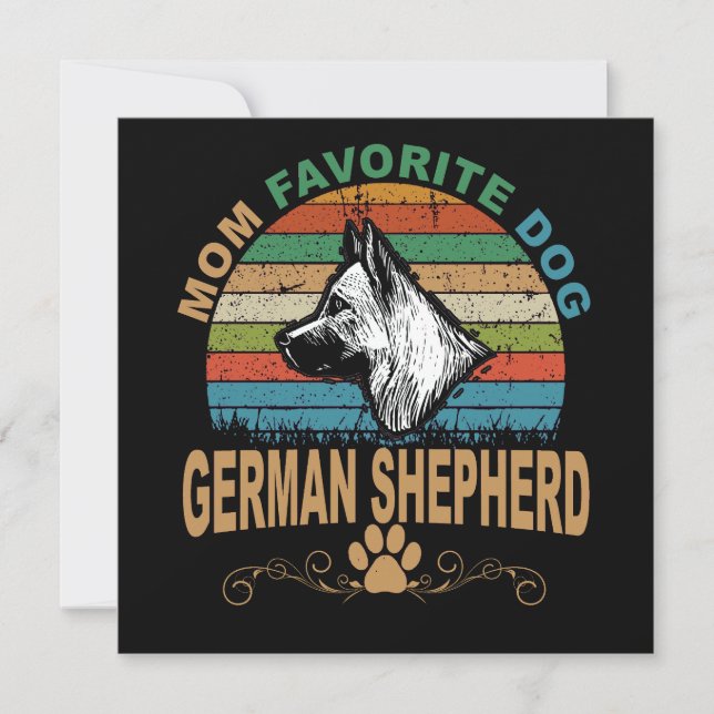 3 Mom Favorite Dog German Shepherd Invitation (Front)