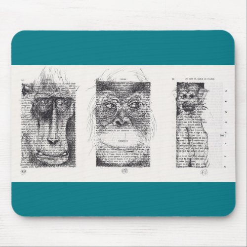 3 Monkeys Chinese New Year 2016 Mousepad