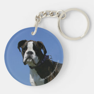3 Month Old Boxer Puppy Keychain