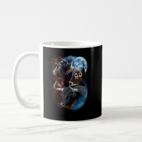 3 Moon Bull Cattle Oxen Animal Cow  Coffee Mug
