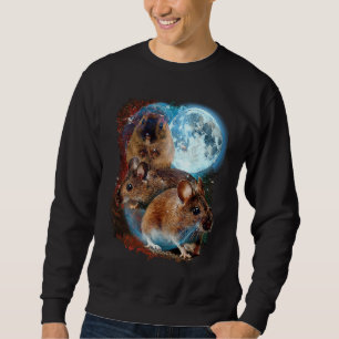 3 Moon Mouse  Murine Rodent Rat Animal Sweatshirt