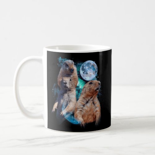 3 Moon Prairie Dog Rodent Squirrel Puppy Novelty Coffee Mug