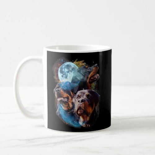 3 Moon Rottweiler Dog  Canine Puppy Graphic  Coffee Mug