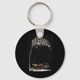 3 Moose F Winter Christmas Tree Xmas Snowy T Shirt Keychain
