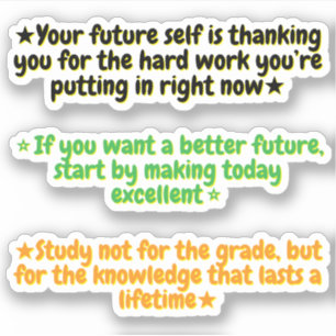 3 Motivational Quotes for Student   Inspirational  Sticker