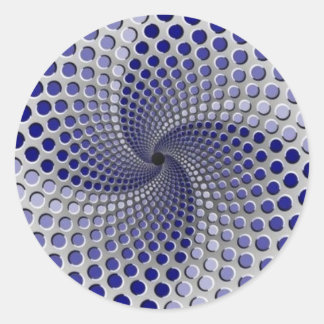 3 Moving Patterns Optical Illusion-2 Classic Round Sticker
