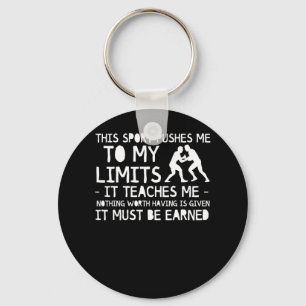 3 MT220918 Wrestling - Wrestling Pushes Limits Not Keychain