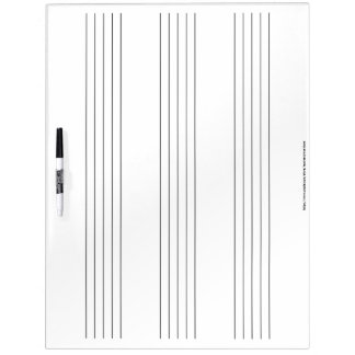 3 Music Staffs Staves System Blank Empty Dry Erase Board