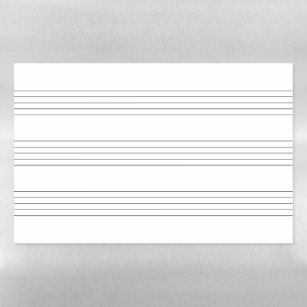 3 Musical Staffs Staves Systems Ready-to-Create Magnetic Dry Erase Sheet