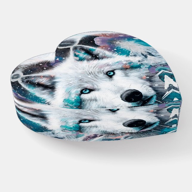 #3 My 3D Polar Wolf  Paperweight (Angled)
