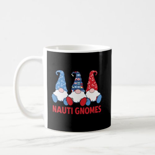 3 Nautical Sailing Nauti Gnomes Anchors Sailing Fl Coffee Mug
