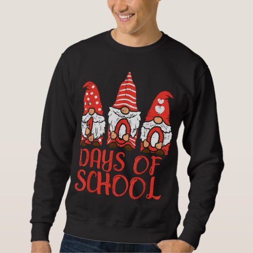 3 Nordic Gnomes 100 Days Of School 100th Day Teach Sweatshirt