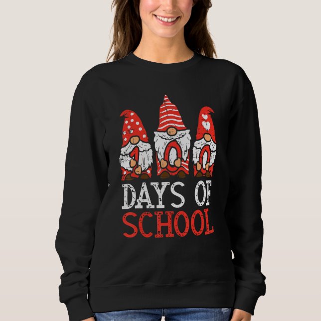 3 Nordic Gnomes 100 Days Of School 100th Day Teach Sweatshirt (Front)