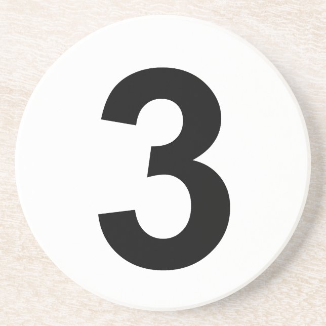 3 - number three coaster (Front)