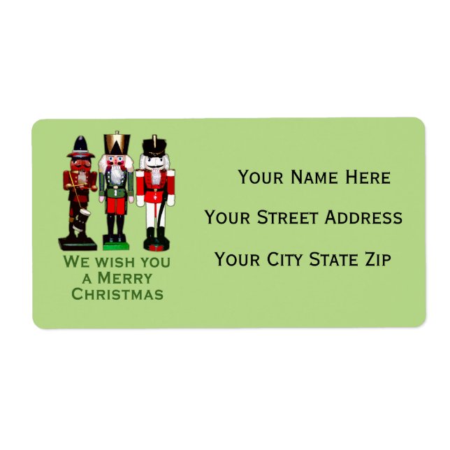 3 Nutcrackers Custom Return Address Labels (Front)