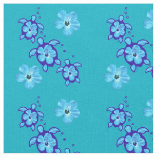 3 Ocean Blue Honu Turtles Fabric
