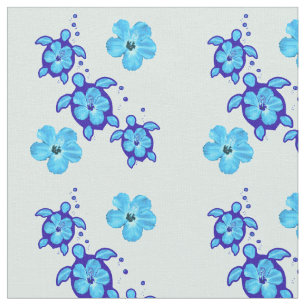 3 Ocean Blue Honu Turtles Fabric