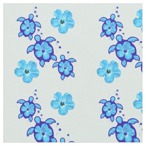3 Ocean Blue Honu Turtles Fabric