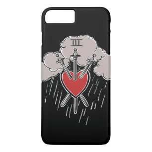 3 of Swords Love Heart Tarot Illustration iPhone 8 Plus/7 Plus Case
