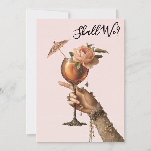 *~* 3 Ornate A101 Cocktail PHOTO  BACHELORETTE Invitation