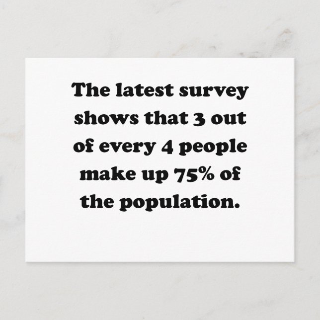 3 Out Of 4 People Postcard (Front)