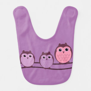 3 Owls on a Branch Bib
