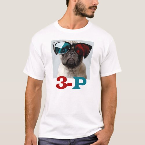 3_P 3D PUG LOVE T_Shirt