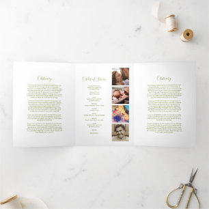 3 Page Funeral Order of Service Memorial Program