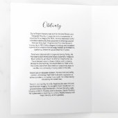 3 Page Funeral Order of Service | Memorial Program (Inside First)