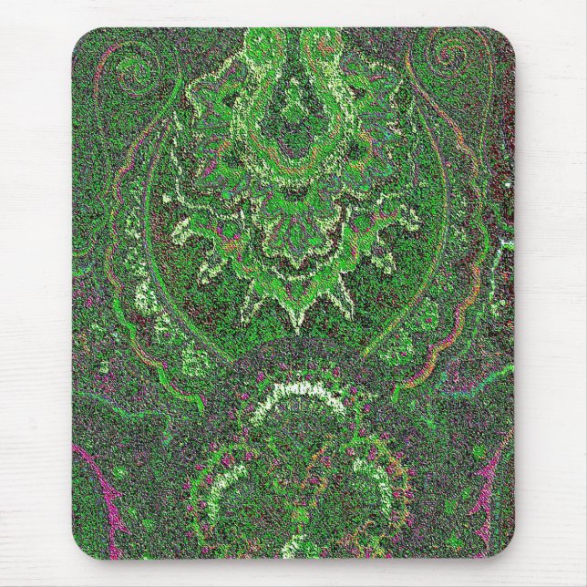 3 Paisley Mega Neg Mouse Pad (Front)