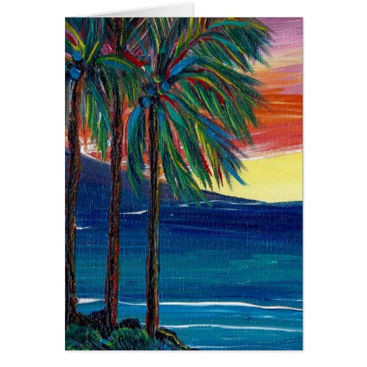 3 palm sunset cards (Front)
