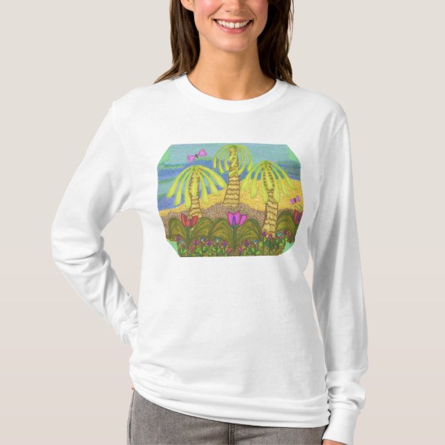 3 Palms Oasis Art Hoodie T-Shirt (Front)
