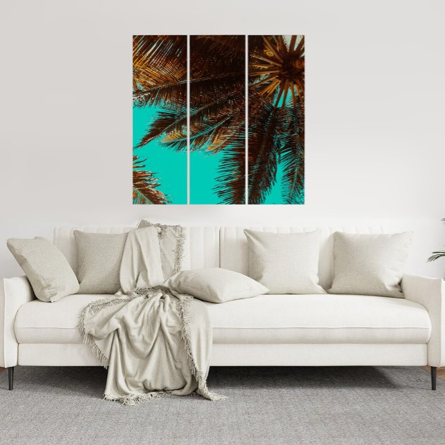 3 Panel Wall Art Palm Tree Tropical Triptych (Creator Uploaded)