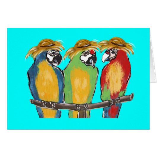 3 Parrots Cards (Front Horizontal)