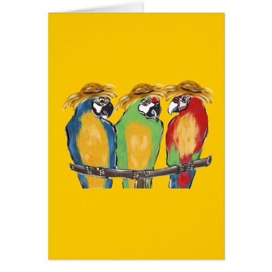 3 Parrots Cards (Front)
