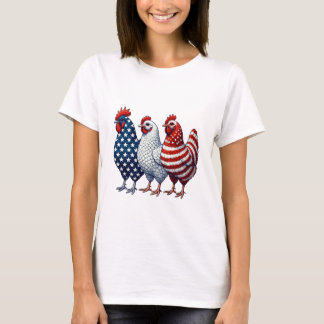3 Patriotic Chickens T-Shirt